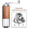Portable Wooden Coffee Grinder For Coffee Lovers - Stainless Steel Manual Hand Crank Mill for Home and Camping