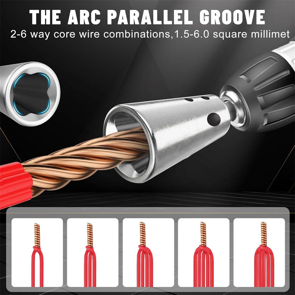 AWG Wire Stripper for Electric Drill Bits Universal Wire Stripper Tool For 14AWG To 6AWG Solid Core And 8AWG Stranded Wires