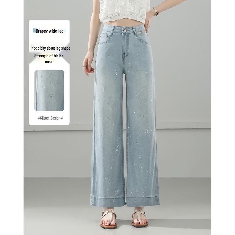 TERRE BLEUE Women s High-Waist Wide-Leg Jeans 29