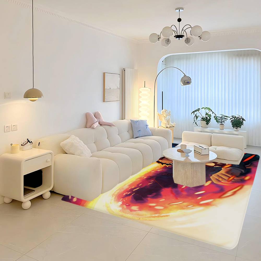 Japanische Dämonenjäger Fußmatte Waschbar Rutschfest Wohnzimmer Sofa Stühle Bereichsmatte Küche Bettseite Bereichsteppiche