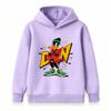 Kids Boys Girls Pullover Hoodie, Cartoon Cool Duck Printed Casual Soft Long Sleeve Hooded Sweatshirt for Daily Wear