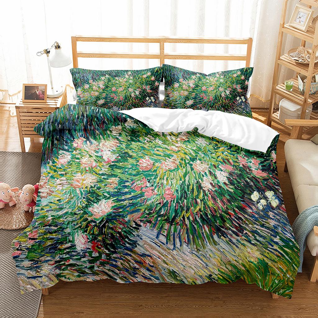 Polyester Comfortable Stylish Pattern Duvet Cover Set With Duvet Cover And Pillowcases King Queen Twin Sizes For All Ages