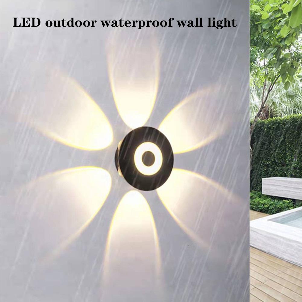 Outdoor Wall Sconces 8W 3000K LED Exterior Wall Light Fixtures 360 Lighting
