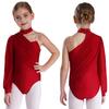 Kids Girls Ballet Jersey Dance Leotards Gymnastics Acrobatics Figure Skating Performance Costume Ruched Mesh Overlay Bodysuit