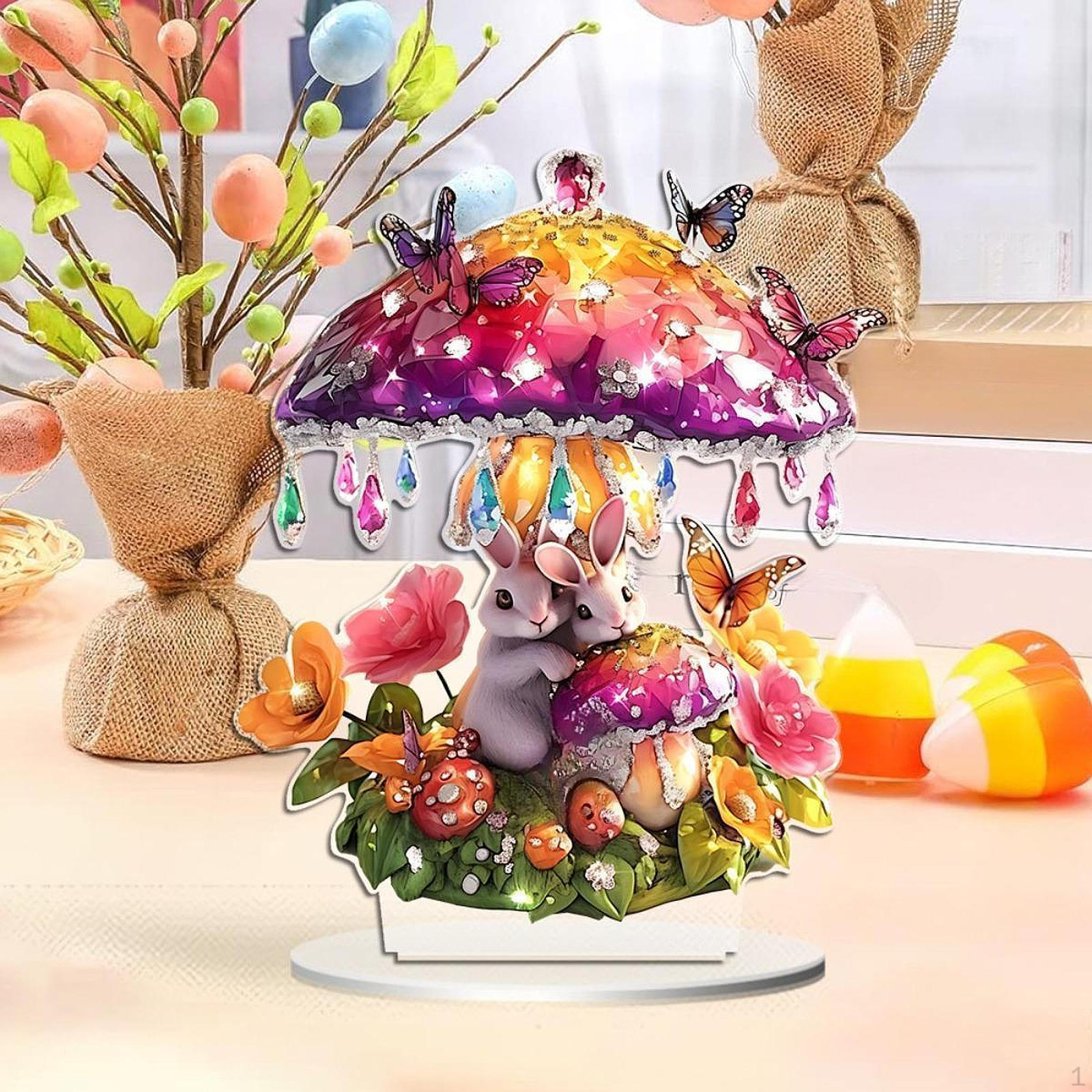 

2D Кролик Украшение Акриловый Кролик Дизайн для Праздничного Настольного Дисплея Style D