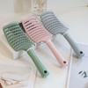 Curved Massage Comb with Fluffy Rollers for Long Hair