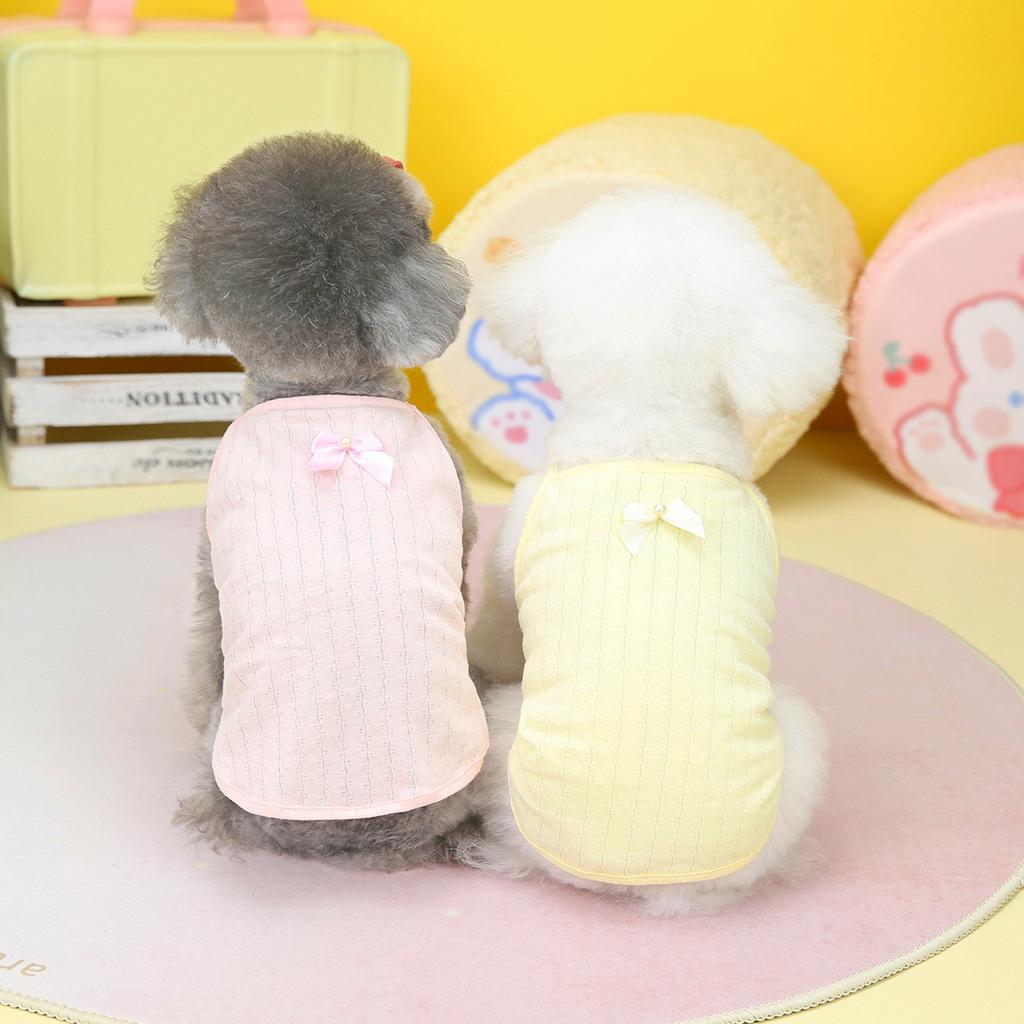 Spring and Summer 2023 Dog Clothes Pet Clothes Teddy Is Suitable for Summer Home Sling Pet Clothes.
