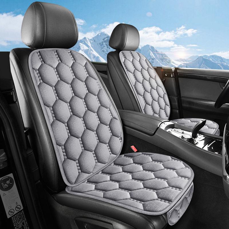 Winter Warmth Thicken Auto Seat Cushion Universal For All Seasons Fleece Anti-Slip Backrest Pad Comfortable And Breathable