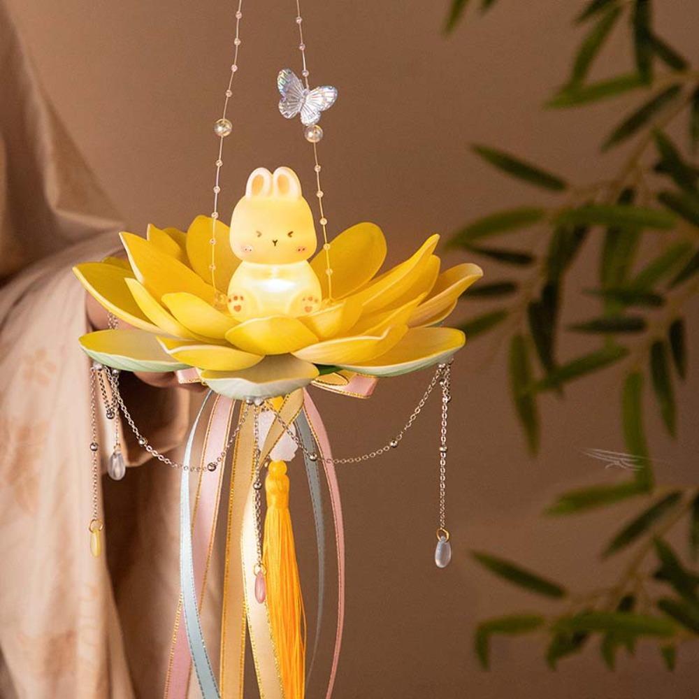 DIY Rabbit Lotus Lantern Material Package Mid-Autumn Festival Lantern  Festive Atmosphere