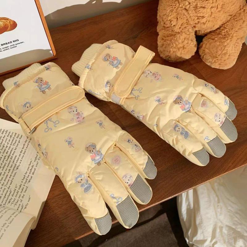 

Рождественская лимитированная серия зимних лыжных перчаток: Бархатная подкладка, ветрозащитный, водонепроницаемый и утепленный для езды на велосипеде на открытом воздухе. One Size