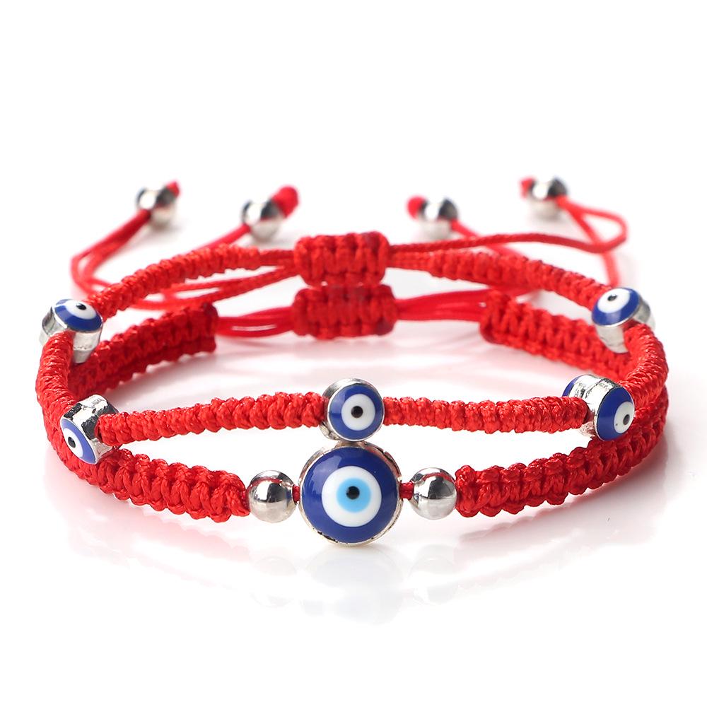 European & American Fashion Demon Eye Alloy Bracelet - Handmade Simple Edge-Wrapped Set