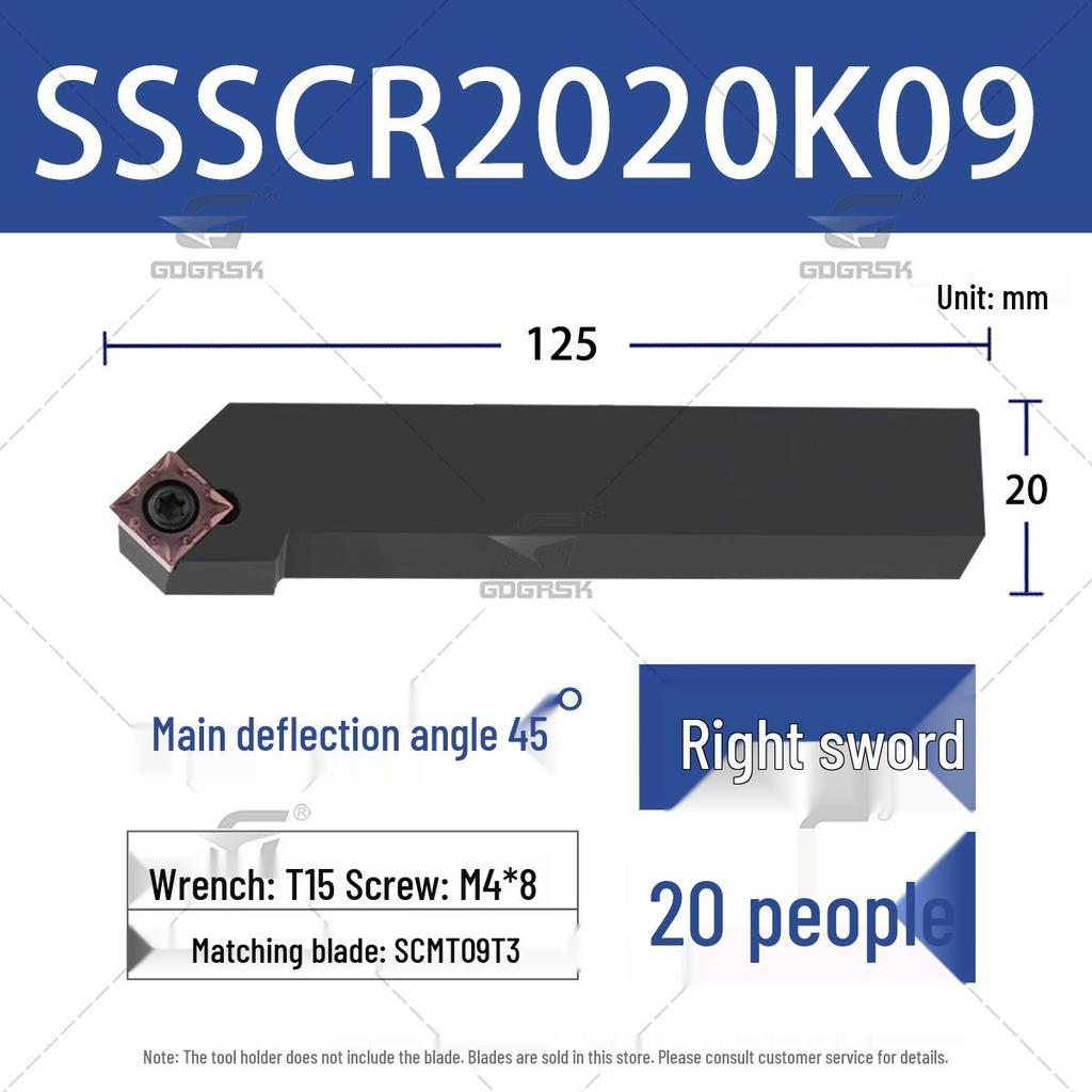 45° CNC externí soustružnický držák nástroje SSSCR1616H09/SSSCL2525M12