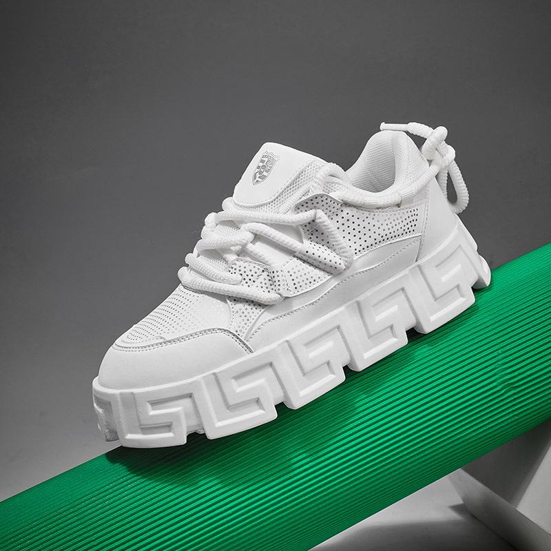 Men Luxury Casual Sneakers Thick Soled Height Increasing Breathable Comfortable Designer Sports Shoes