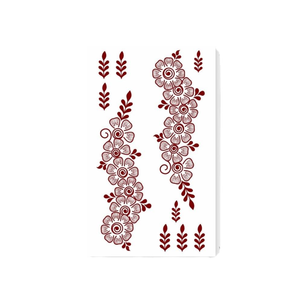 Mehndi Designs Sofort-Abziehbilder Blume Hand-Tattoo Henna-Tattoo Aufkleber Musikfestival