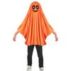 Halloween Pumpkin Ghostly Cloak Costume With Breathable Polyester For Spooky Party Role Play Accessories