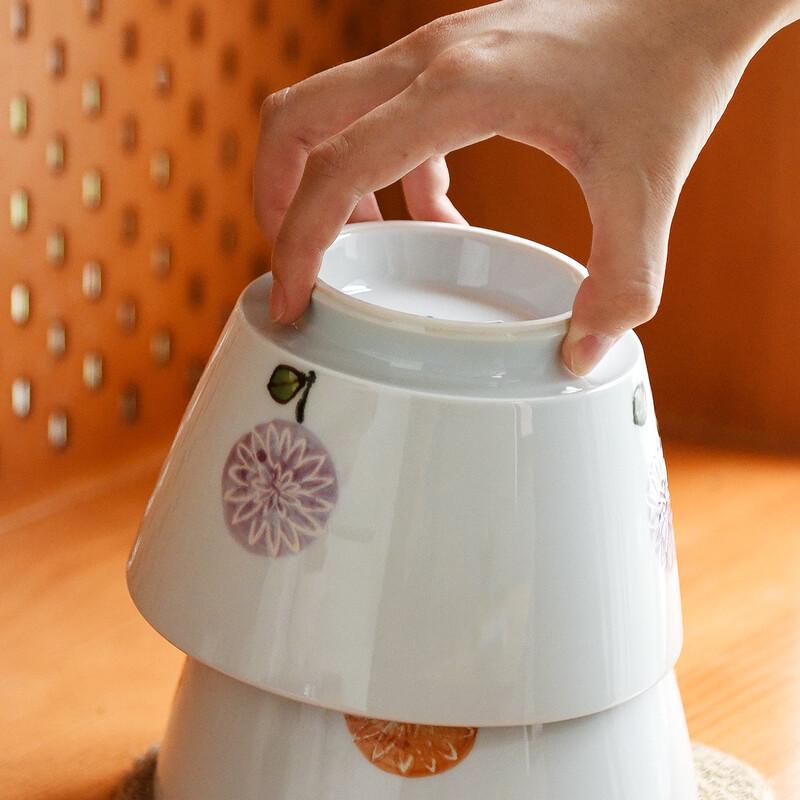 Japanese Style Anti-Scald Underglaze Ceramic Soup Bowl