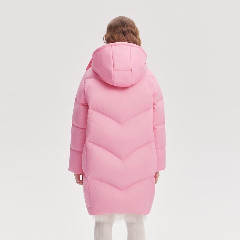 DEESHA Girl's Mid-length 3-Proof Hooded Winter Down Jacket