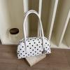 Niche Style Bowling Bag With Polka Dots, Fresh And Sweet Shoulder Bag, Commuting Fashion Trend, Armpit Pillow Bag