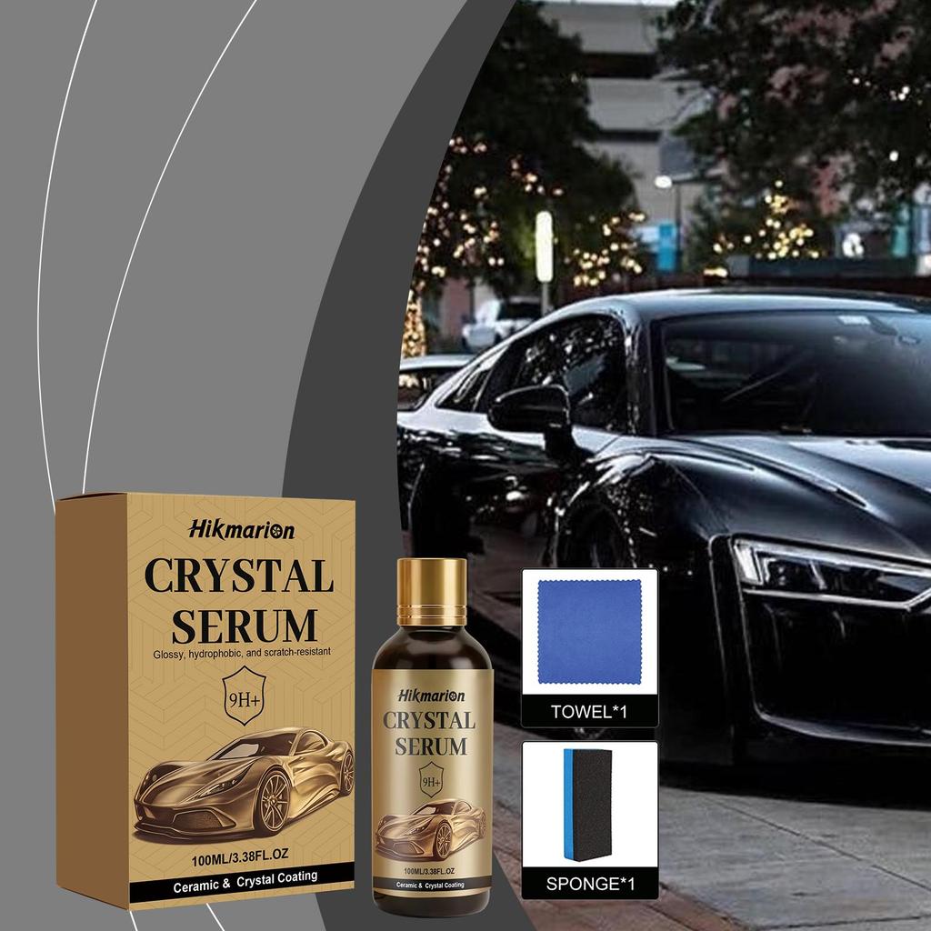 Hikmarion Car Ceramic Coating Kit Paint Sealant Spray Hydrophobic Protection Anti Scratch Gloss Enhancer Water Beading Easy Clean For Cars 1 Set
