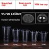 ZISIZ Disposable Plastic Milk Tea Cups