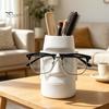 Creative Desktop Storage Abstract Face Statue Eyeglass Holder And Pen Holder, Modern Art Home Office Organizer Desk for Office, Decor, Makeup
