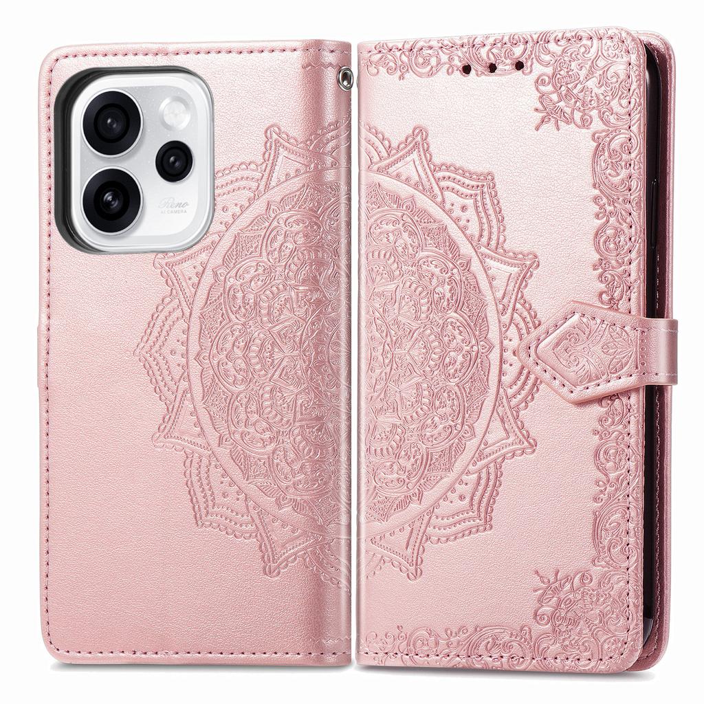 Mandala Embossed Leather Wallet Flip Case for Samsung Galaxy S26 S25 S24 S23 S22 S21 S20 Ultra Plus FE Edge Card Slots Cover