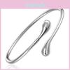 Trendy Silver Plated Water Drop Jewelry Set Complete With Bracelet Necklace Earrings And Ring For Stylish Women
