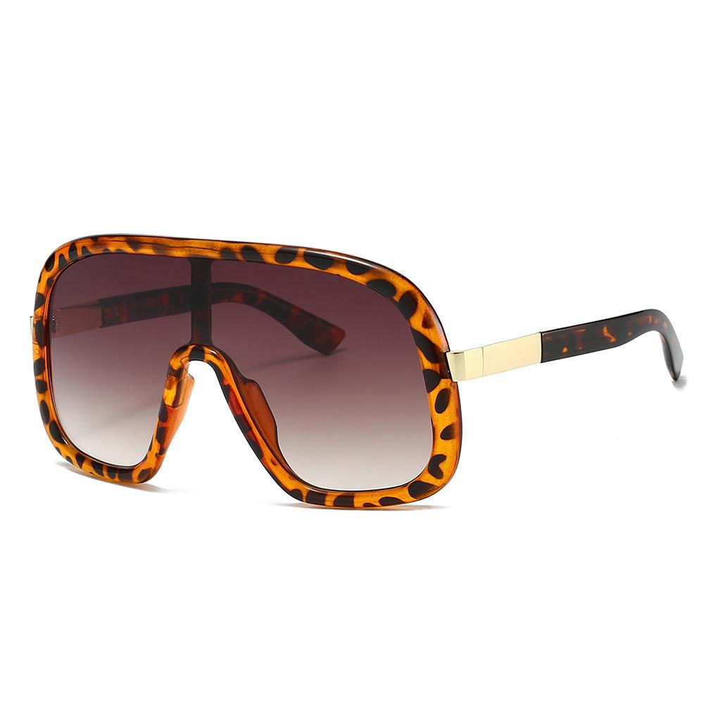 Large Frame Integrated Wind Fashion Sunglasses, High-End Casual Men'S And Women'S Windproof Sunglasses