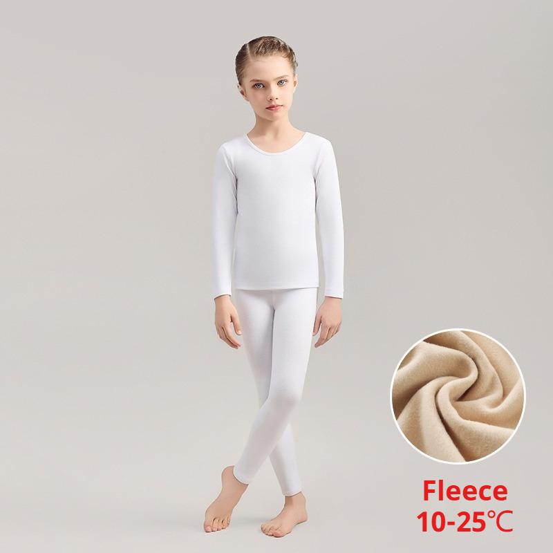 Dziewczęcy Termiczny Trykot Baletowy Kolor Cielisty Niewidoczny Strój Taneczny Odporny na Mechacenie Ubranie Treningowe Dziecięca Bielizna Termiczna