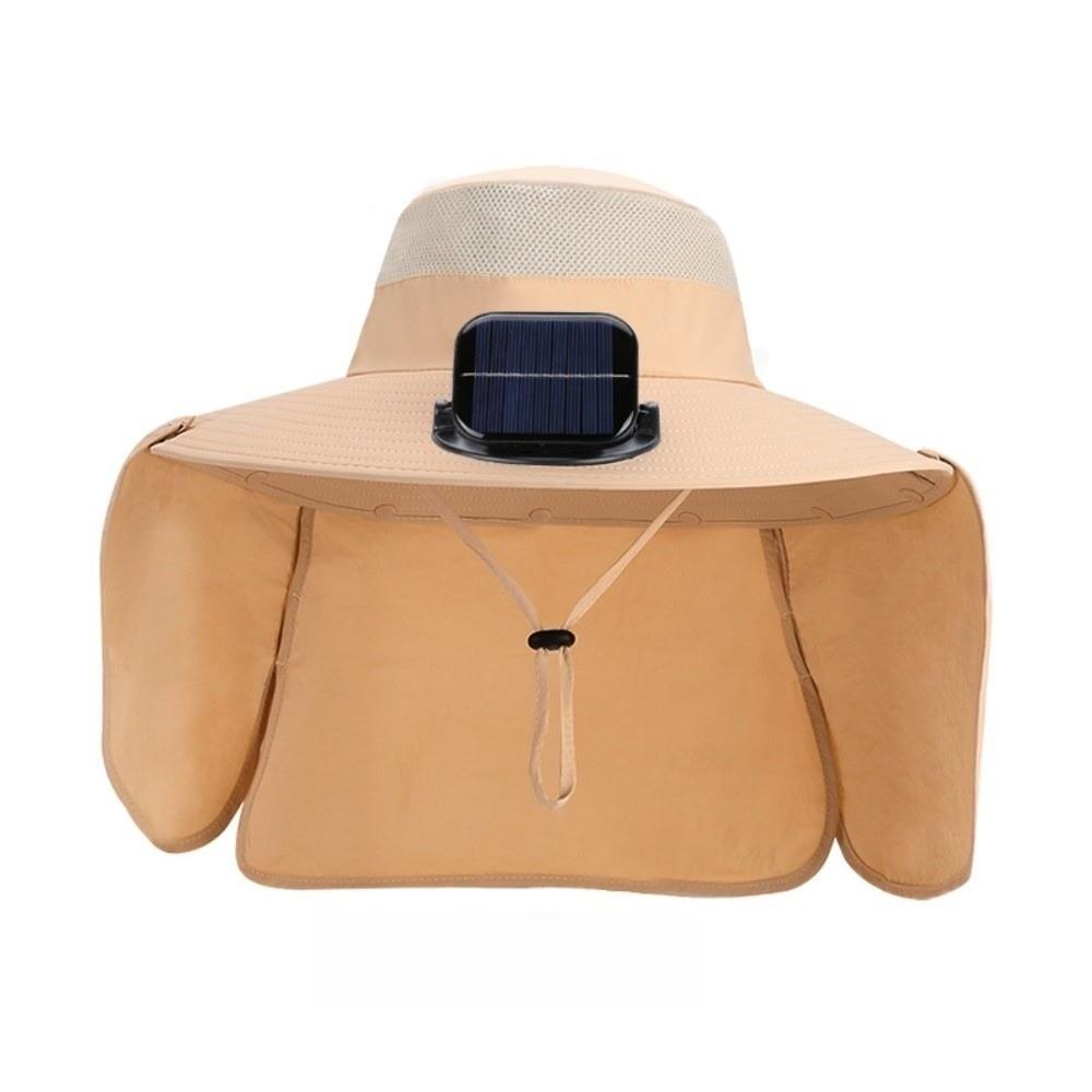

UPF50+ Solar Fan Hat with Shawl Fishing Hat Gift Wide Brim Hat Hiking хаки
