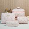 Vintage Large Capacity Cosmetic Bag Portable Travel Storage Bag Handheld Makeup Pouch for Toiletries Cosmetics Organizer Outdoor Daily Use