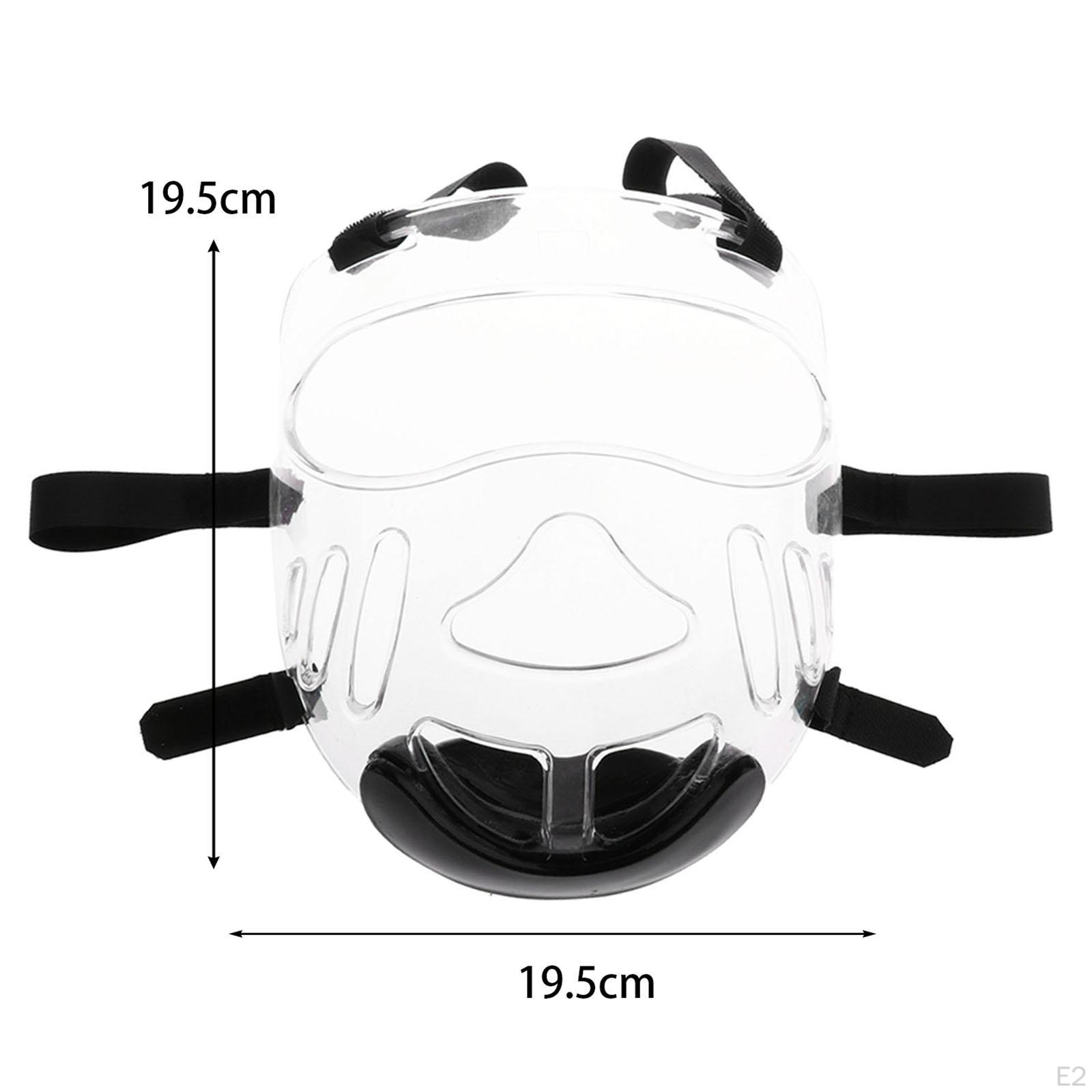Protection Visage Taekwondo Transparente - Protecteur Tête Coiffe, ABS (Neuf)