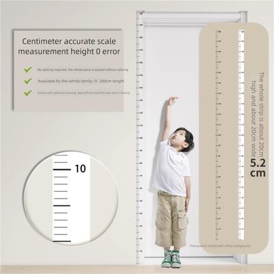 Waterproof Child Growth Chart Self-adhesive Growth Chart Sticker Height Measuring Tape Home Use