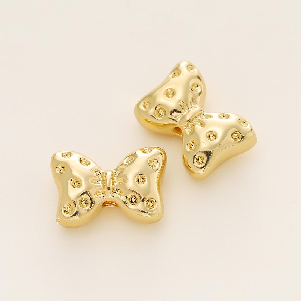 2/20Pcs/Pack 14/18K Gold Color Plated Metal Copper 4 Styles Spacer Beads For DIY Handmade Bracelet Jewelry Making Accessories