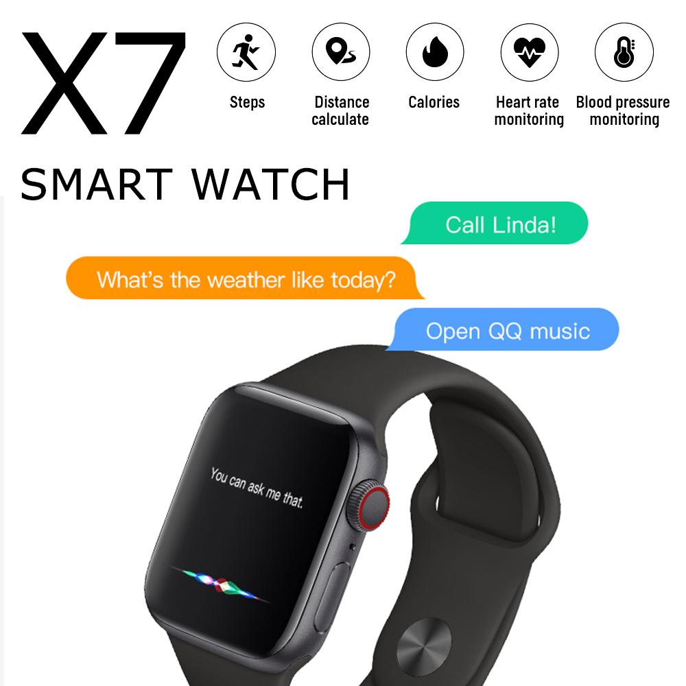 X7 Hombres Mujeres Reloj Inteligente Bluetooth Llamada Pantalla