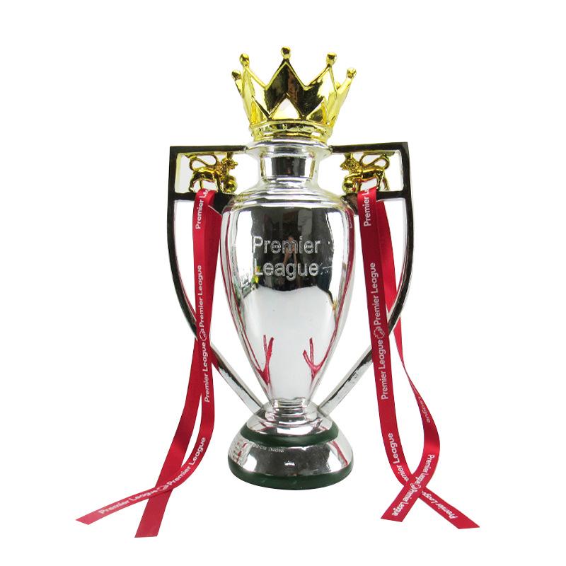 Liverpool Football Trophy: Premier League, Champions & World Cup Fan Decor 15CM with Ribbons
