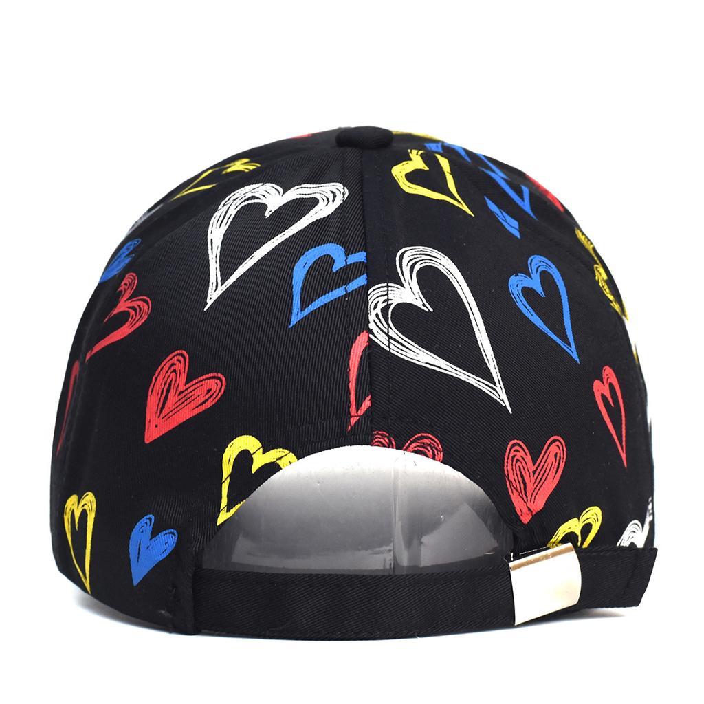 Love printed baseball caps for men and women,outdoor leisure,personalized graffiti,hip-hop, duckbill caps,breathable and cool