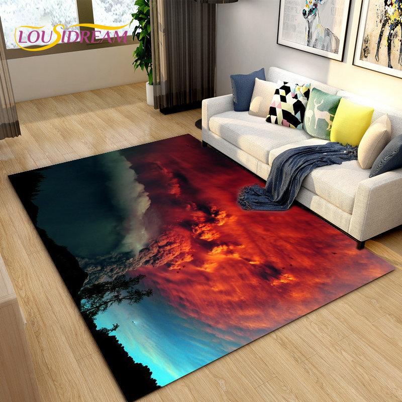 Volcanic Magma Series Area Rug Large,Carpet Rug for Living Room Bedroom Kitchen Doormat Decoration, Kids Play Non-slip Floor Mat