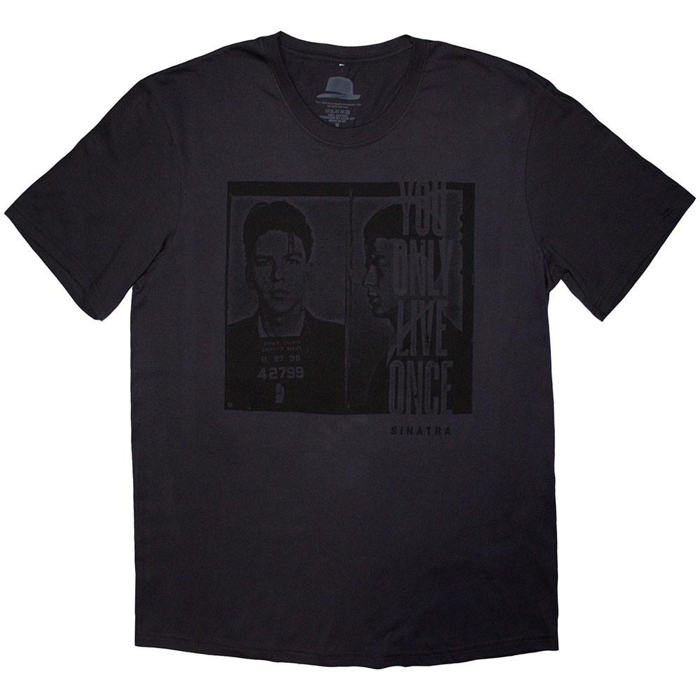 Frank Sinatra Mugshot T-Shirt Grey New S