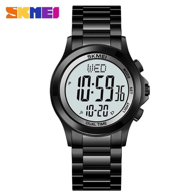 SKMEIMoment Beauty Business Men's Stainless Steel Waterproof Watch Luminous Chronograph Hot Selling Electronic Watch