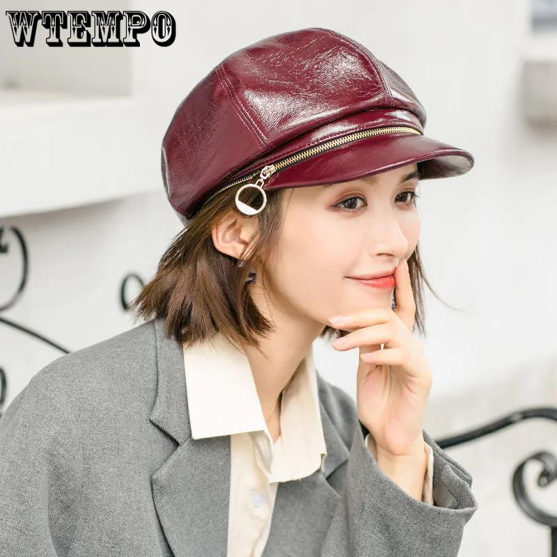 WTEMPO Solid Color Windproof Cold-proof Retro Elegant Warm Thicke Hats Women's Autumn Winter Casual Versatile Hats