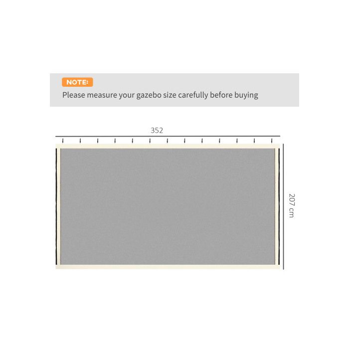 Zanzariera per tetti 3x4, 4 pareti laterali, zanzariera con cerniera, nero