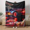 1pc Mcqueens Adventure Flannel Blanket Soft Warm Throw Blanket for Bedroom Living Room Bed Travel Camping Picnic Gift. M730067