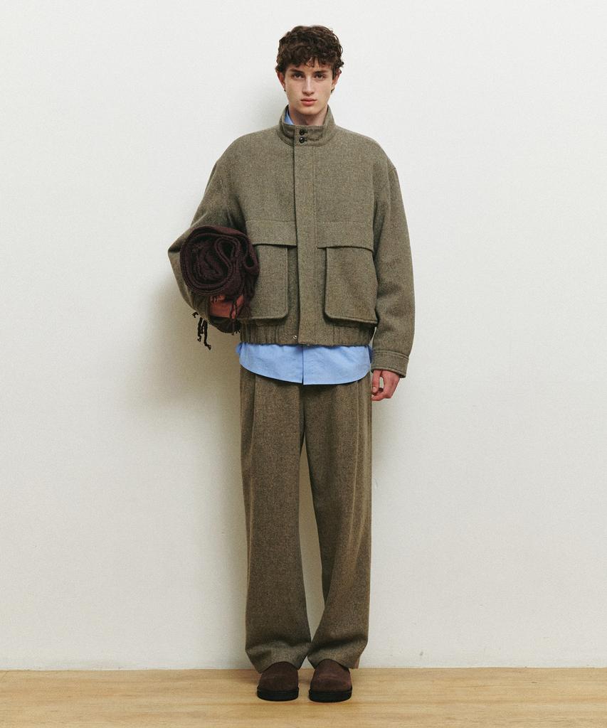 Mindbridge [Hoite] Deformed Tissue Blouson