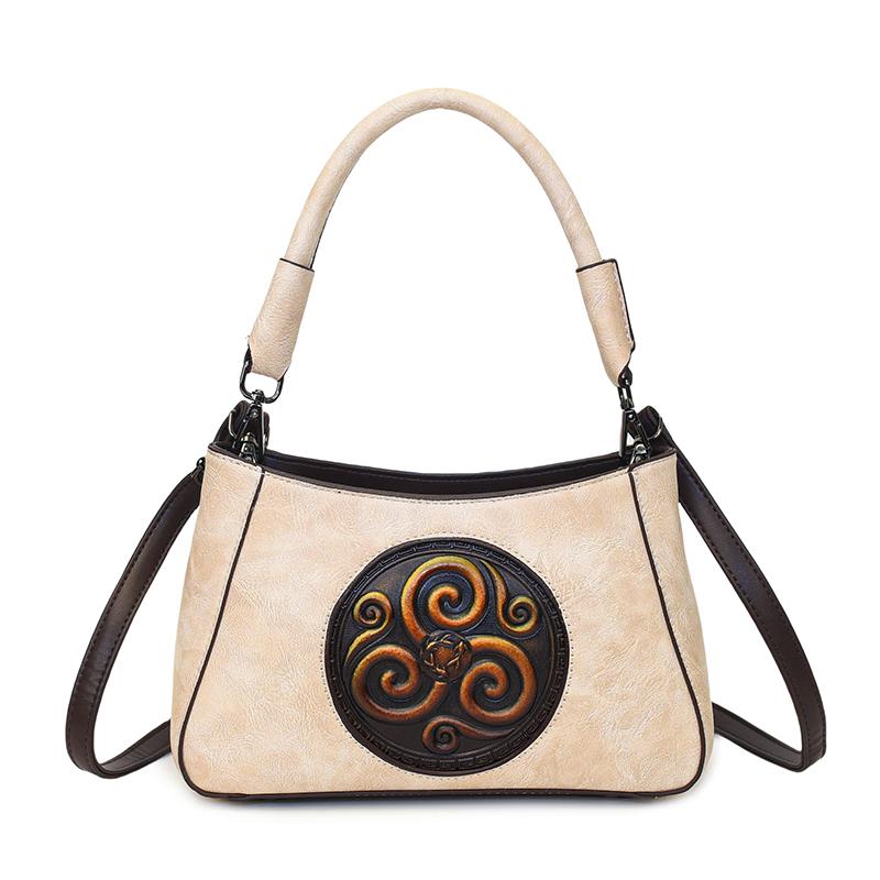 Vintage Embossed PU Leather Crossbody Bags for Women Luxury Designer Female Shoulder Bag Fashion Ladies Commute Purses Handbags