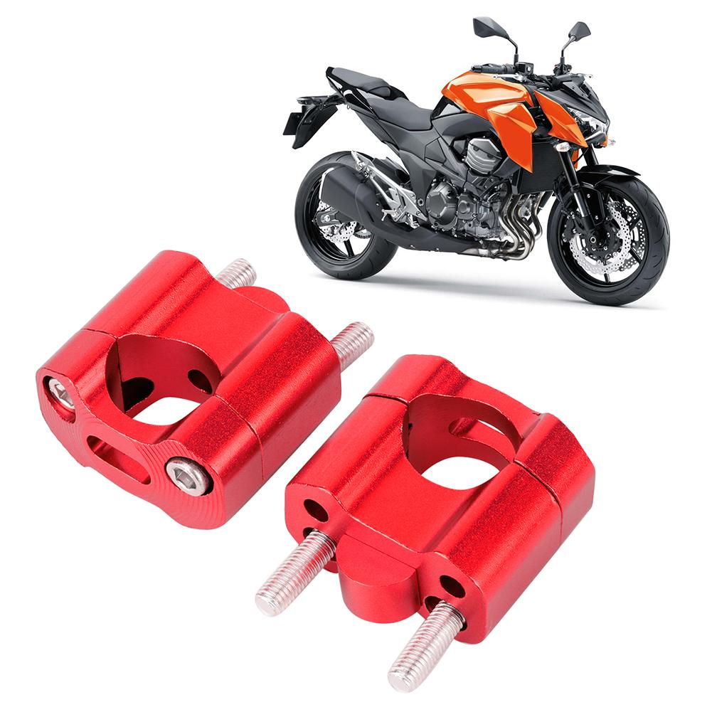 Pereche 22mm28mm 18in 78in cleme de montare pe ghidon pentru motociclete Adaptor de ridicare CNC Aliaj de aluminiuRoșu