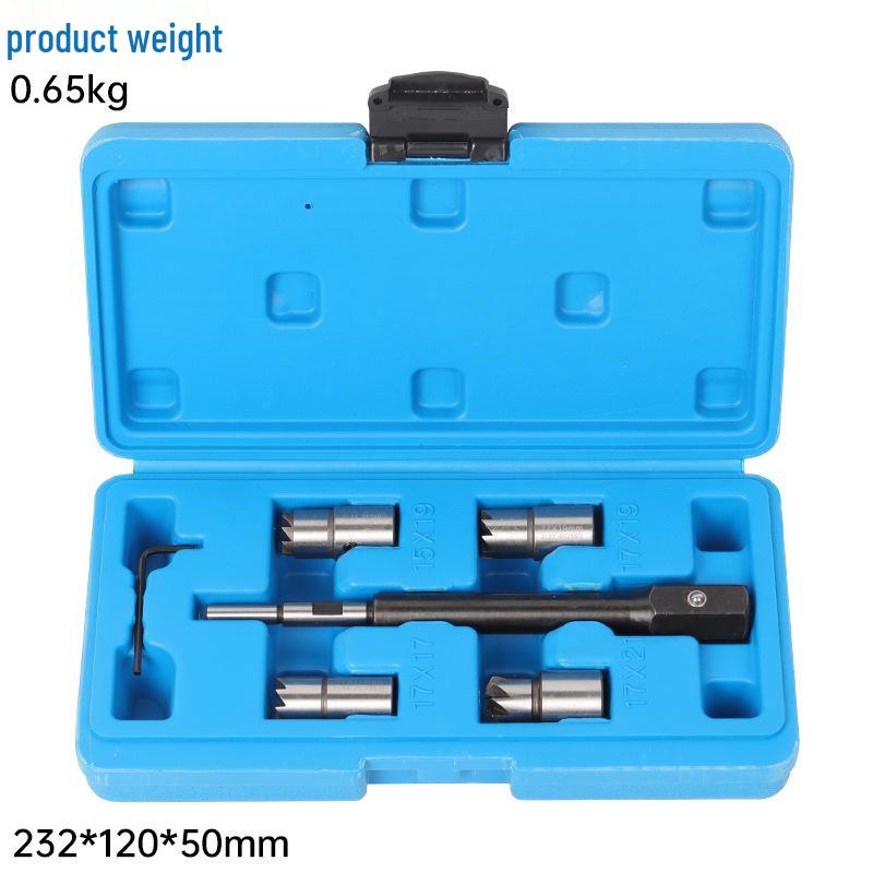 Diesel Injector Seat & Valve Cleaning Reamer Set: 6, 7, 11, 17 Pieces