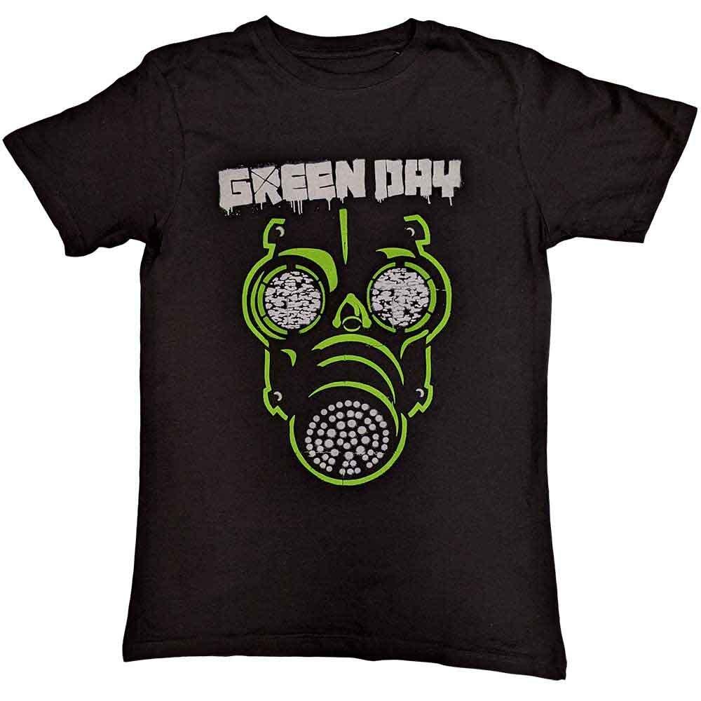Green Day Green Mask T-Shirt Black New