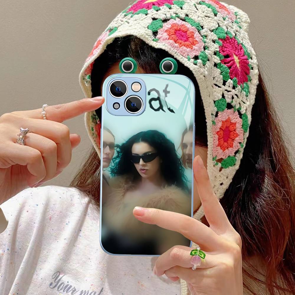 

British Pop C-CharliS-XCX Singer For IPhone 14 13 12 Mini 11 Pro XS Max X XR 14 Plus Tempered Glass Cover iphone XR