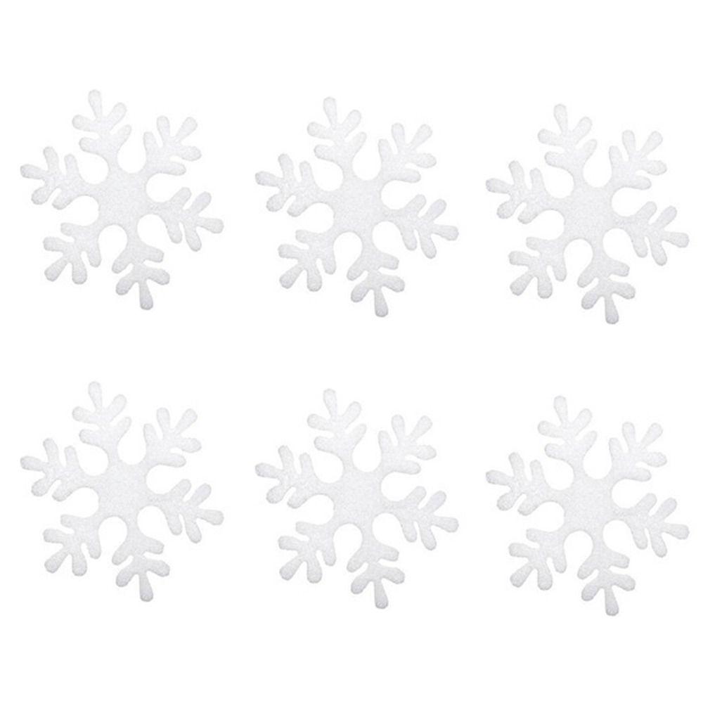 

6 шт. Искусственная пенопластовая снежинка Большая Рождественская снежинка Украшения Многоразовые Подвески для рождественской елки Сделай сам 20cm